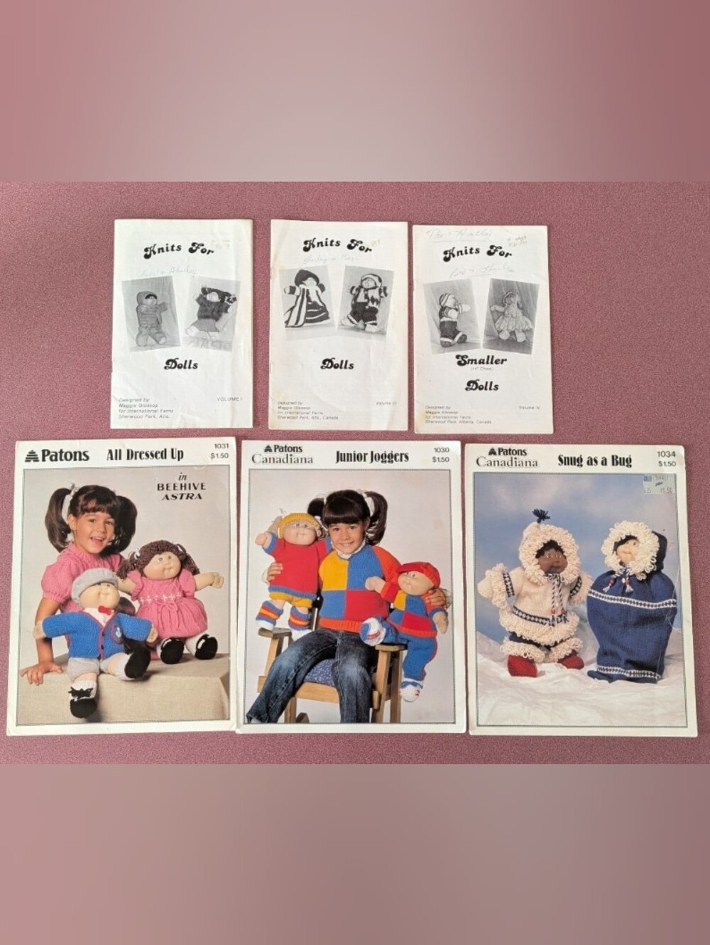 Vintage Cabbage Patch Kids Knit Clothes  Patterns - From 1984